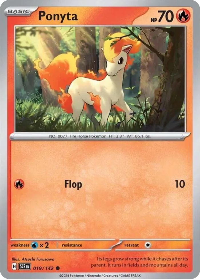 Ponyta #19 Stellar Crown Pokemon card