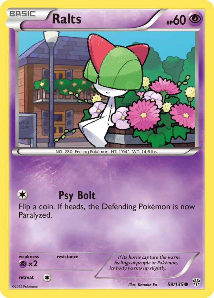 Ralts #59 Plasma Storm Pokemon card