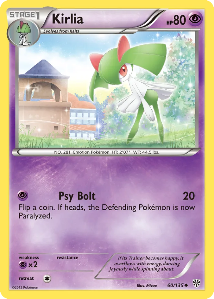 Kirlia #60 Plasma Storm Pokemon card