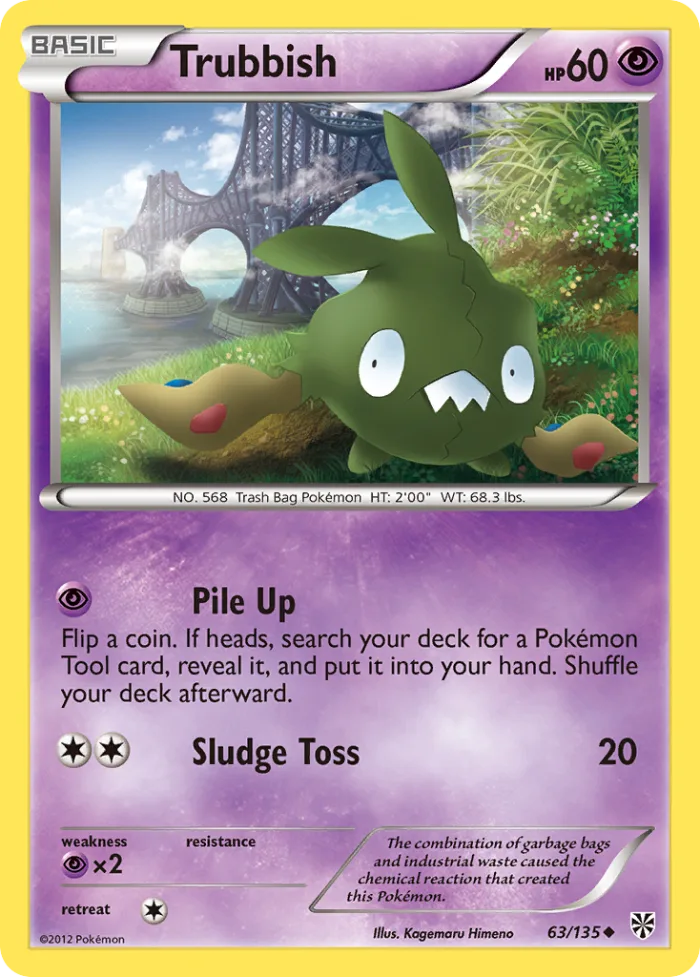 Trubbish #63 Plasma Storm Pokemon card