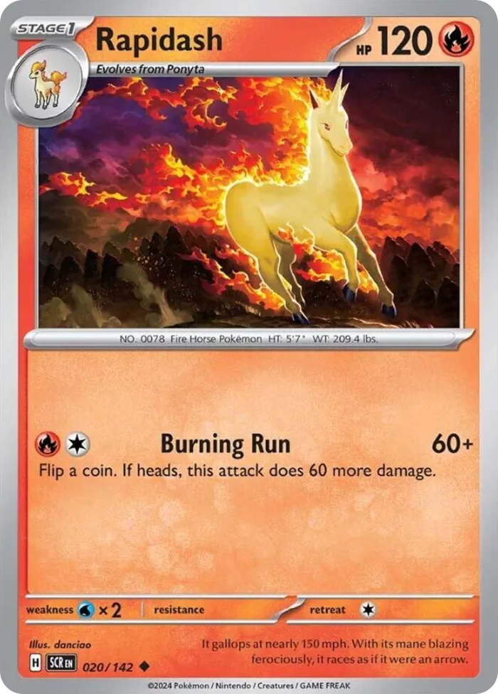Rapidash #20 Stellar Crown Pokemon card