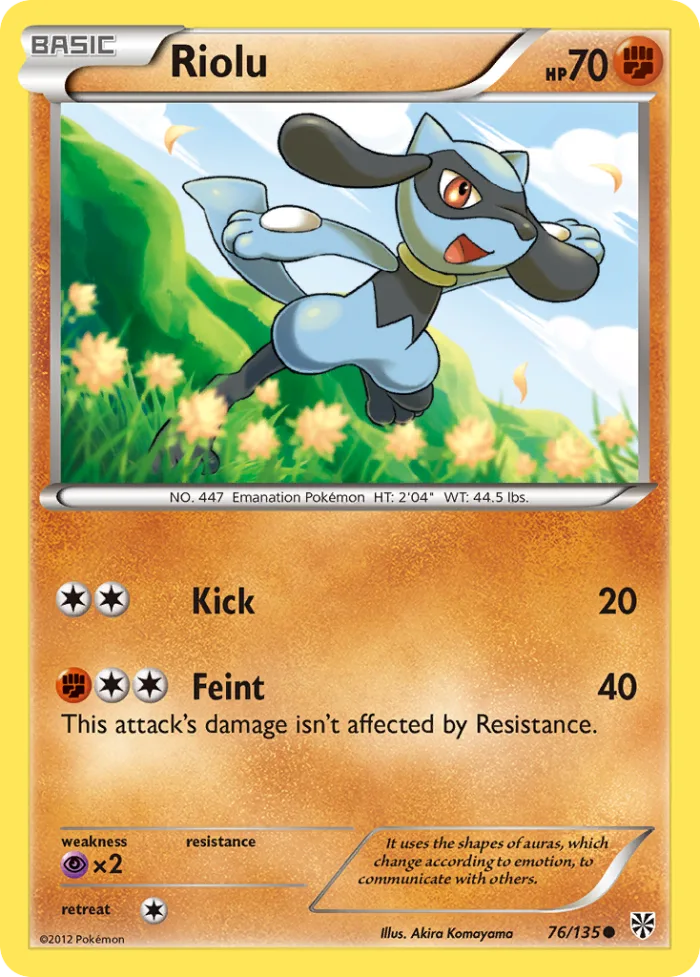 Riolu #76 Plasma Storm Pokemon card