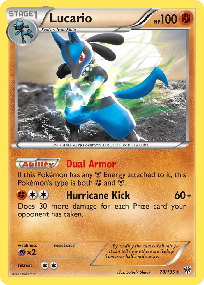 Lucario #78 Plasma Storm Pokemon card