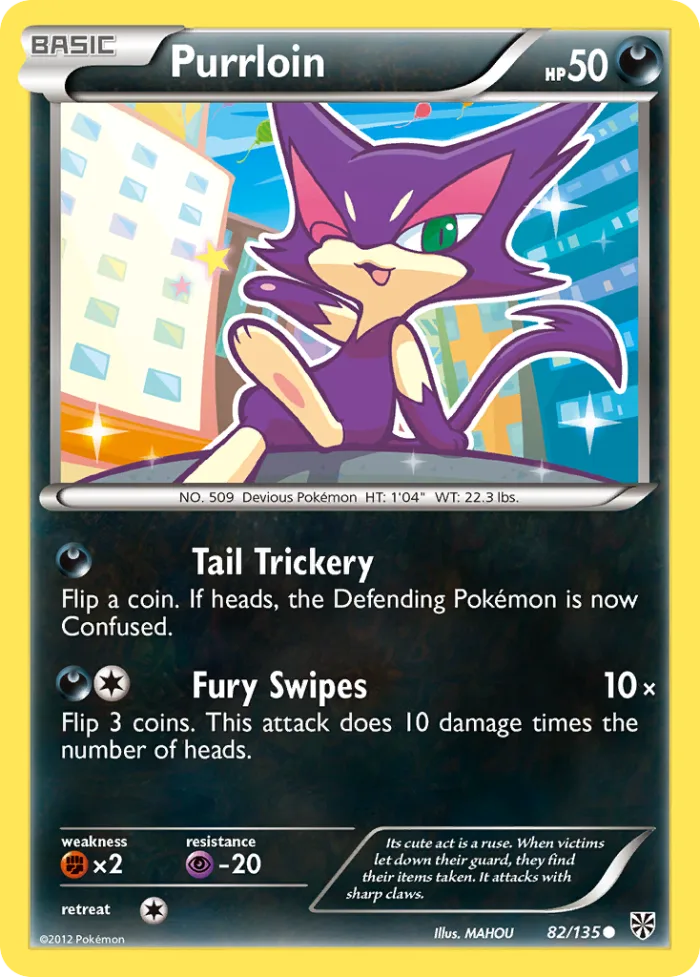 Purrloin #82 Plasma Storm Pokemon card