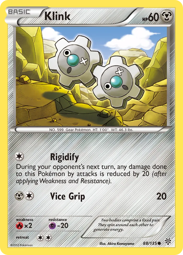 Klink #88 Plasma Storm Pokemon card