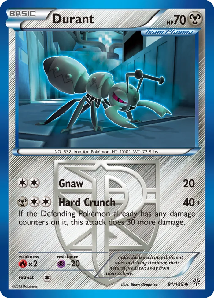 Durant #91 Plasma Storm Pokemon card