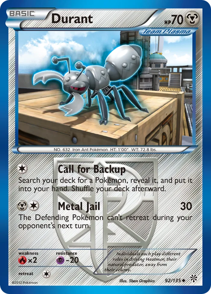 Durant #92 Plasma Storm Pokemon card