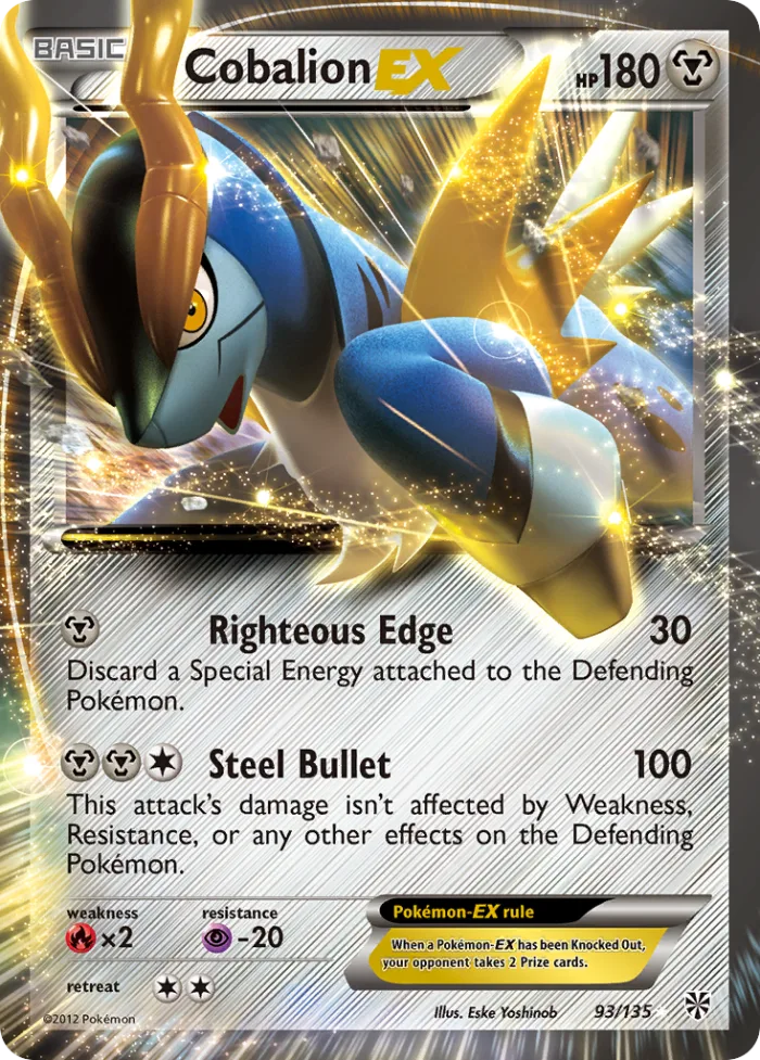 Cobalion-EX #93 Plasma Storm Pokemon card