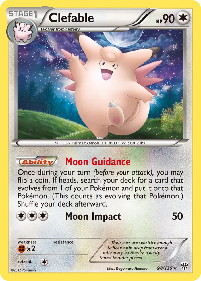 Clefable #98 Plasma Storm Pokemon card