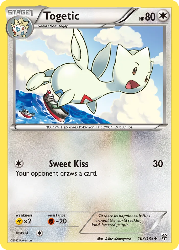 Togetic #103 Plasma Storm Pokemon card