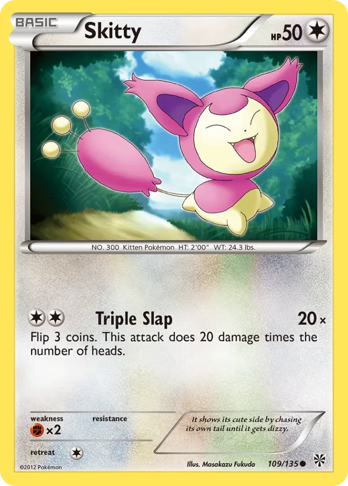 Skitty #109 Plasma Storm Pokemon card