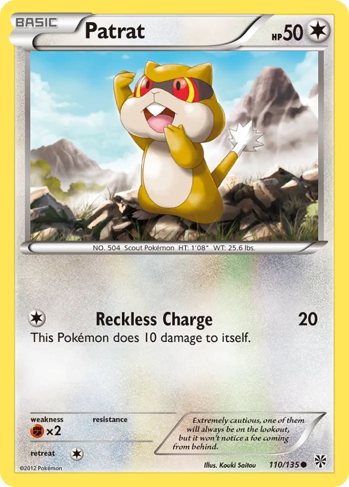 Patrat #110 Plasma Storm Pokemon card