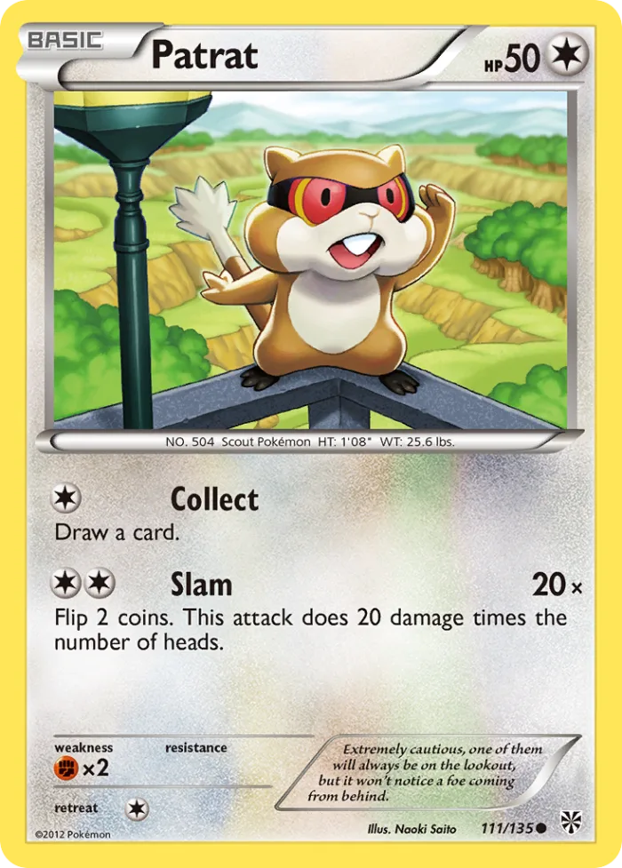 Patrat #111 Plasma Storm Pokemon card