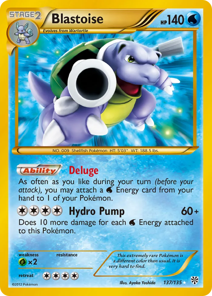 Blastoise #137 Plasma Storm Pokemon card