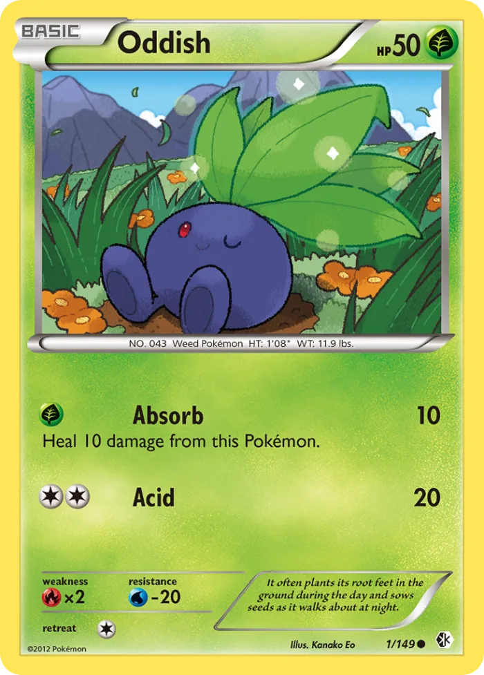 Oddish #1 Boundaries Crossed Pokemon card