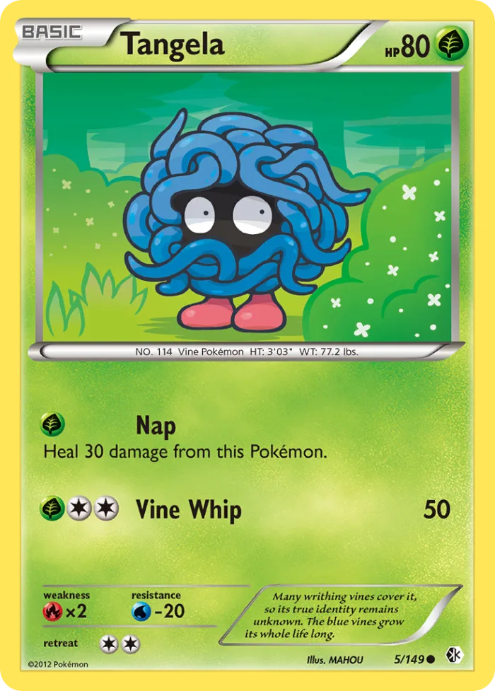 Tangela #5 Boundaries Crossed Pokemon card