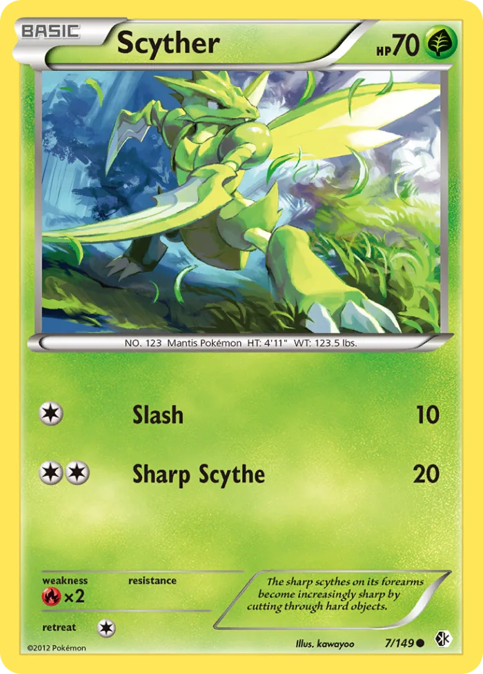 Scyther #7 Boundaries Crossed Pokemon card
