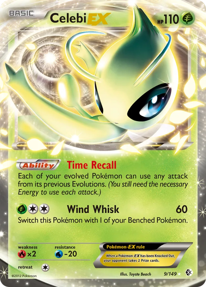 Celebi-EX #9 Boundaries Crossed Pokemon card
