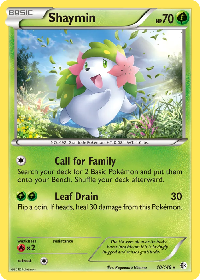 Shaymin #10 Boundaries Crossed Pokemon card
