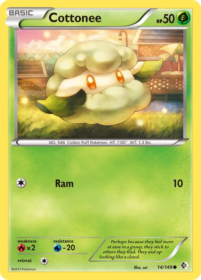 Cottonee #14 Boundaries Crossed Pokemon card