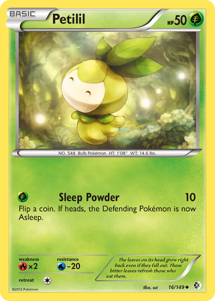 Petilil #16 Boundaries Crossed Pokemon card