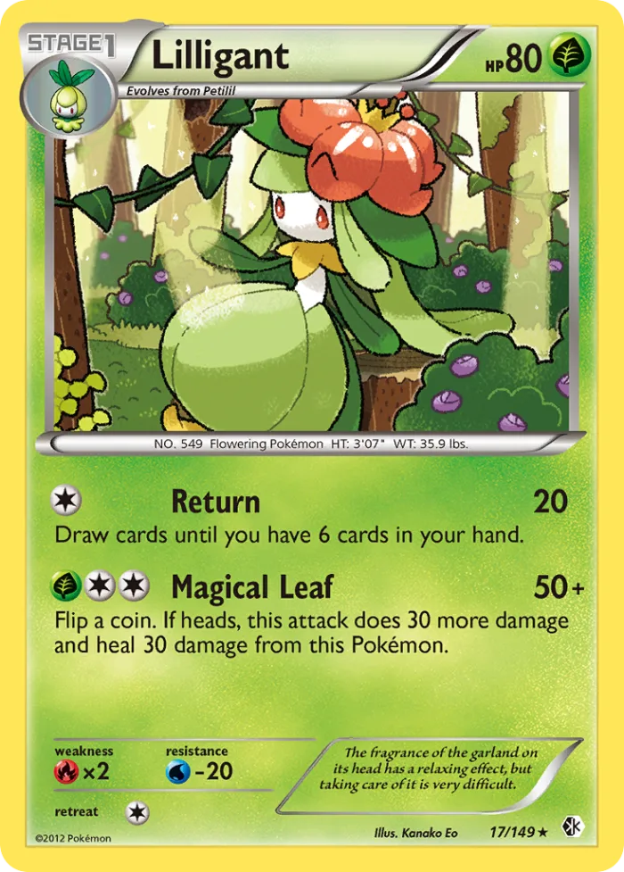 Lilligant #17 Boundaries Crossed Pokemon card
