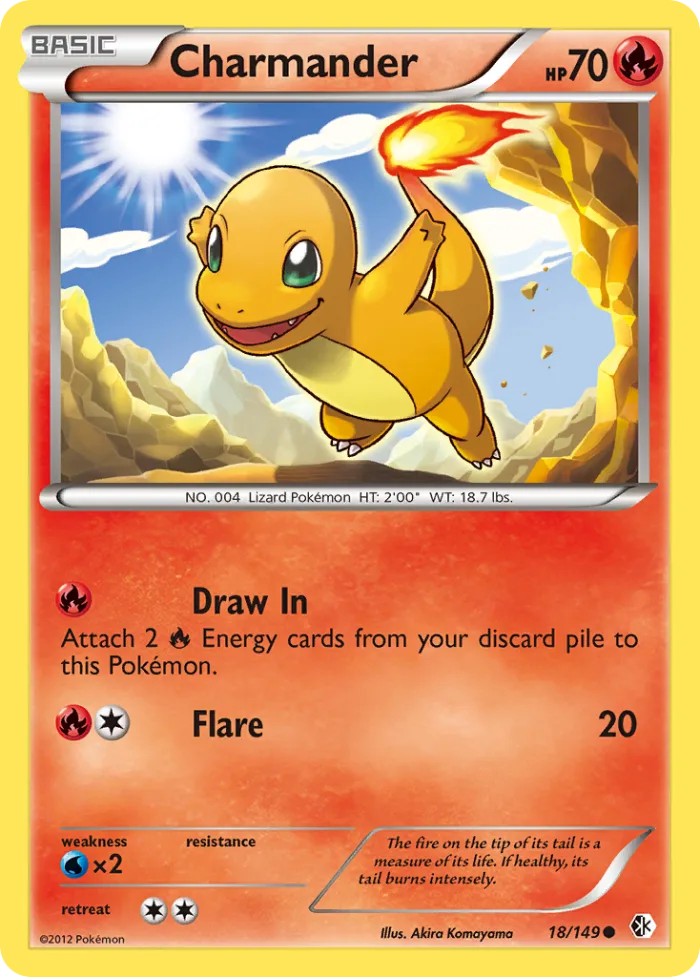 Charmander #18 Boundaries Crossed Pokemon card