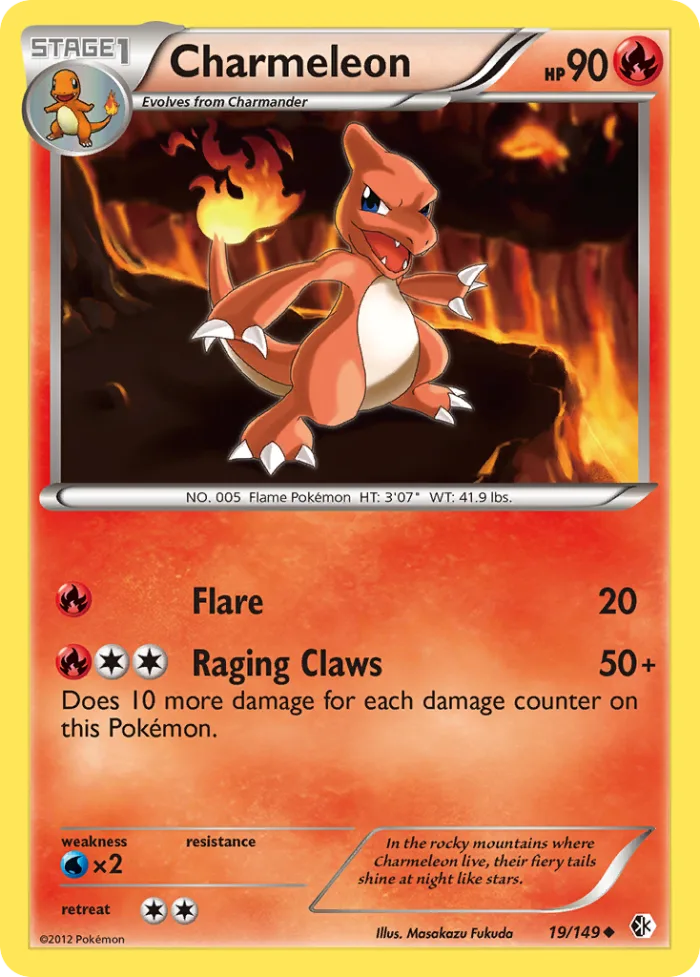 Charmeleon #19 Boundaries Crossed Pokemon card