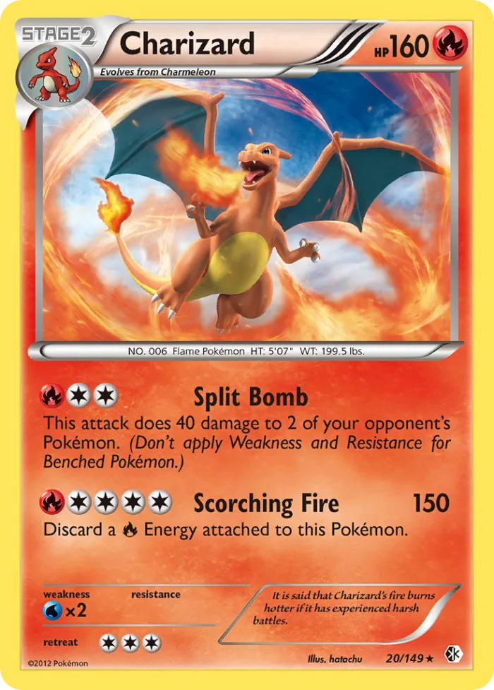 Charizard #20 Boundaries Crossed Pokemon card