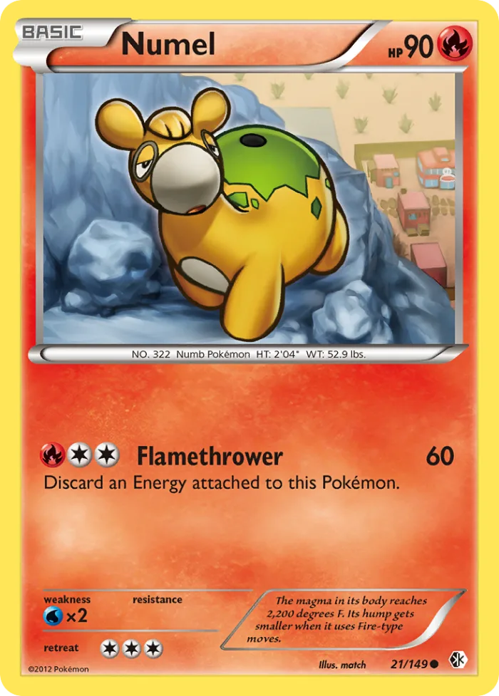Numel #21 Boundaries Crossed Pokemon card
