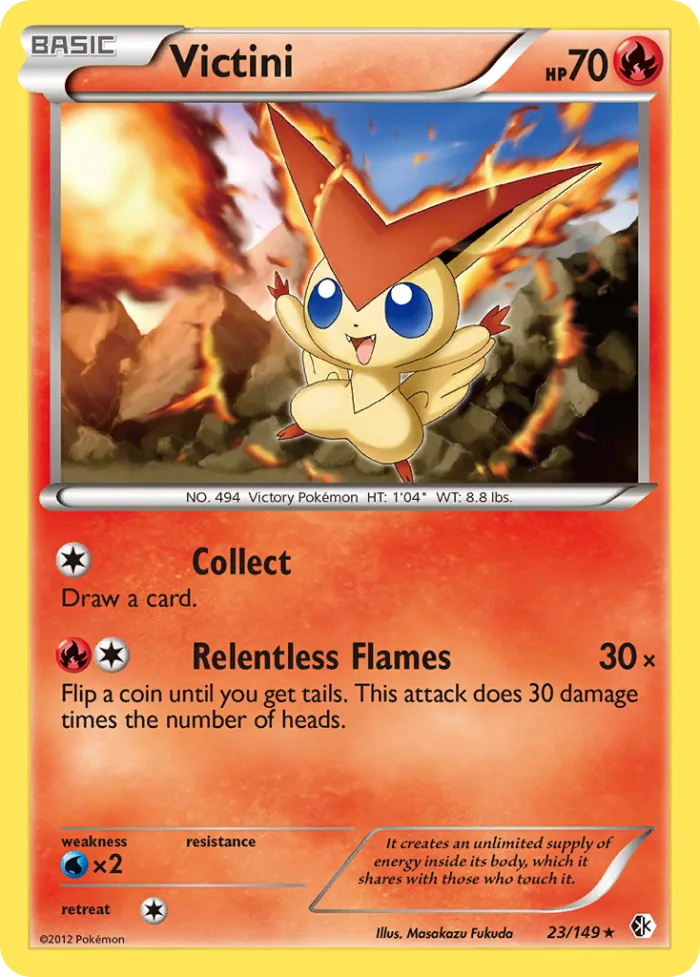 Victini #23 Boundaries Crossed Pokemon card
