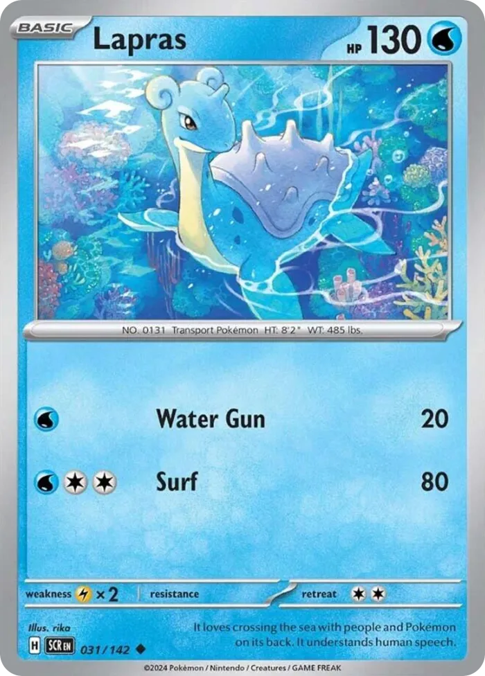 Lapras #31 Stellar Crown Pokemon card