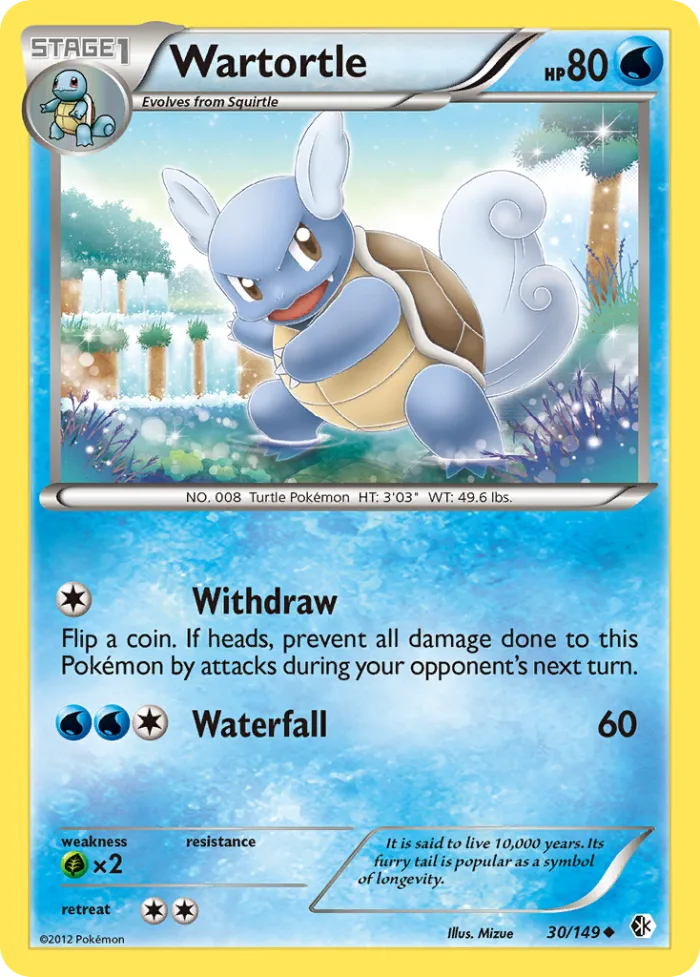 Wartortle #30 Boundaries Crossed Pokemon card