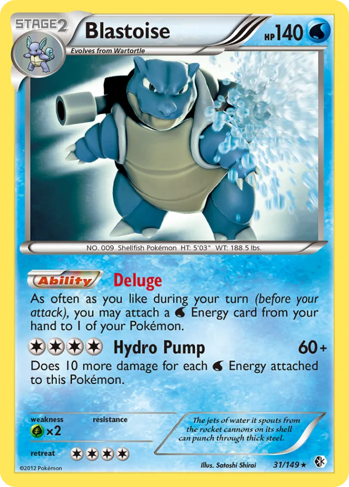 Blastoise #31 Boundaries Crossed Pokemon card