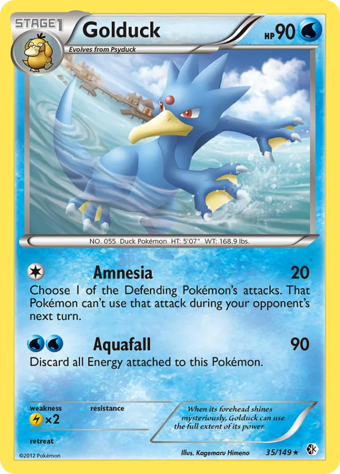 Golduck #35 Boundaries Crossed Pokemon card