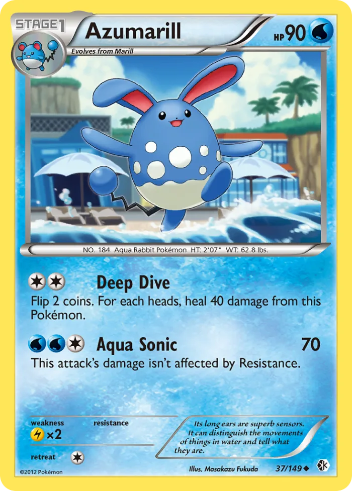 Azumarill #37 Boundaries Crossed Pokemon card
