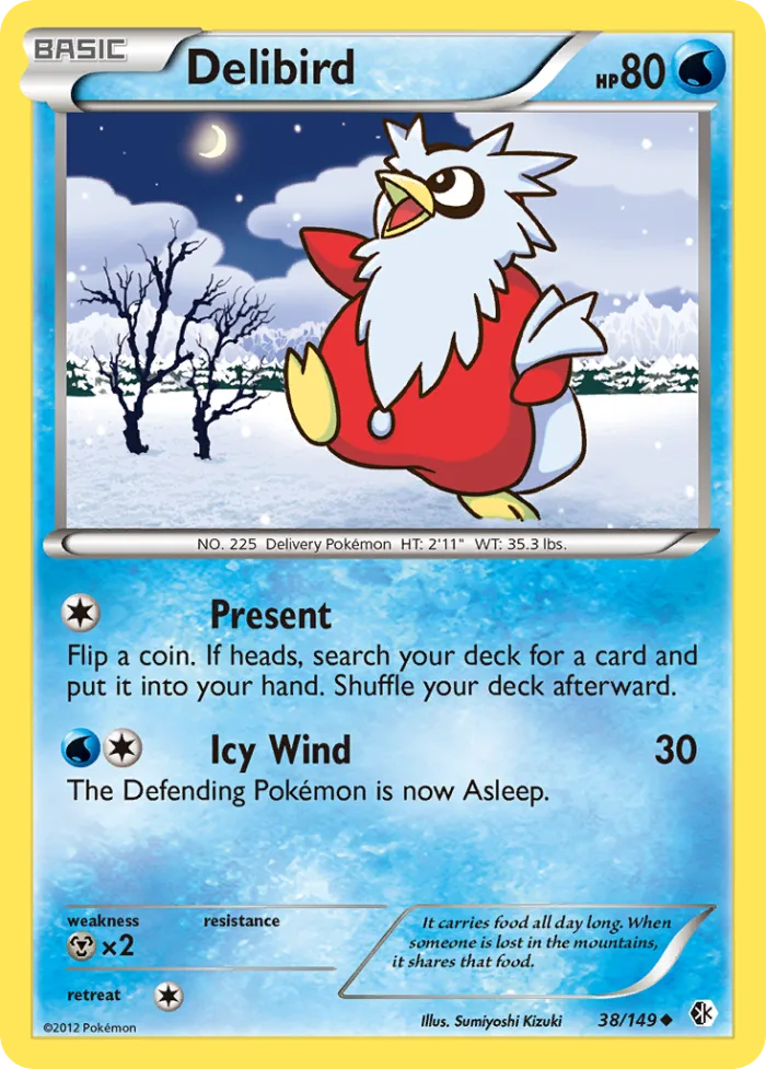 Delibird #38 Boundaries Crossed Pokemon card