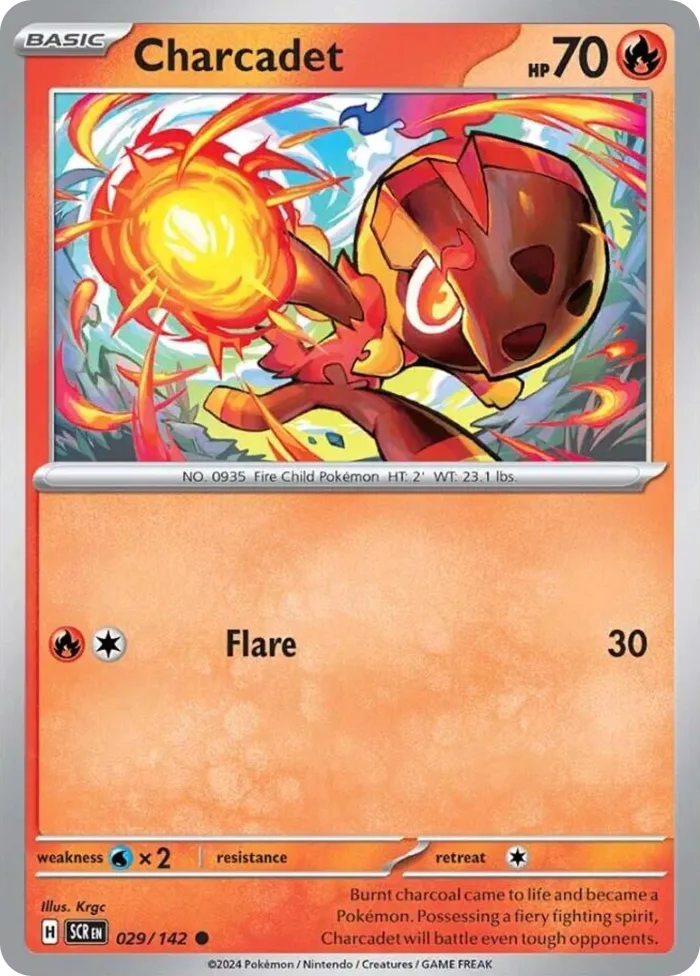 Charcadet #29 Stellar Crown Pokemon card