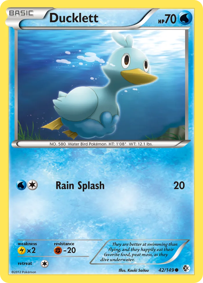 Ducklett #42 Boundaries Crossed Pokemon card