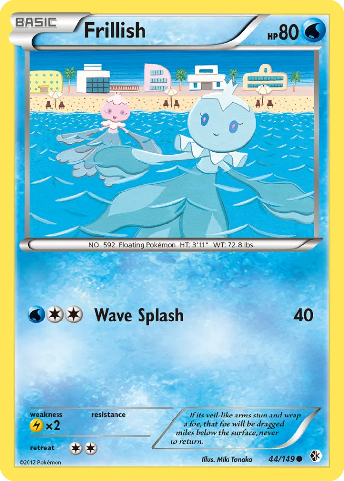 Frillish #44 Boundaries Crossed Pokemon card