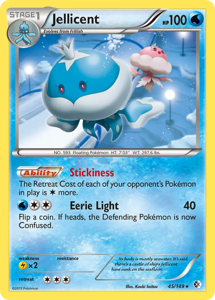 Jellicent #45 Boundaries Crossed Pokemon card