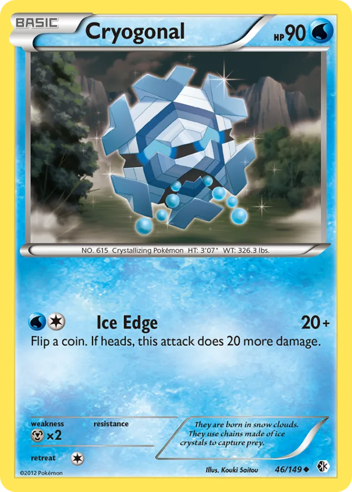 Cryogonal #46 Boundaries Crossed Pokemon card