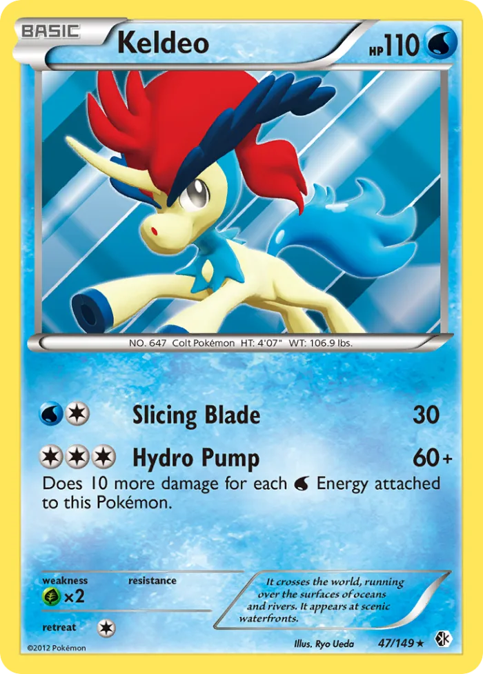 Keldeo #47 Boundaries Crossed Pokemon card