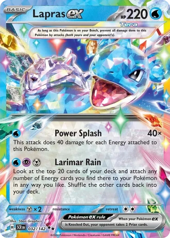 Lapras ex #32 Stellar Crown Pokemon card