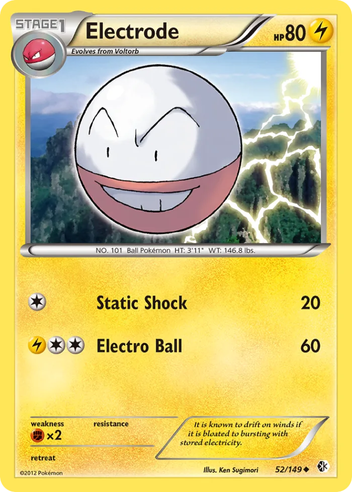 Electrode #52 Boundaries Crossed Pokemon card