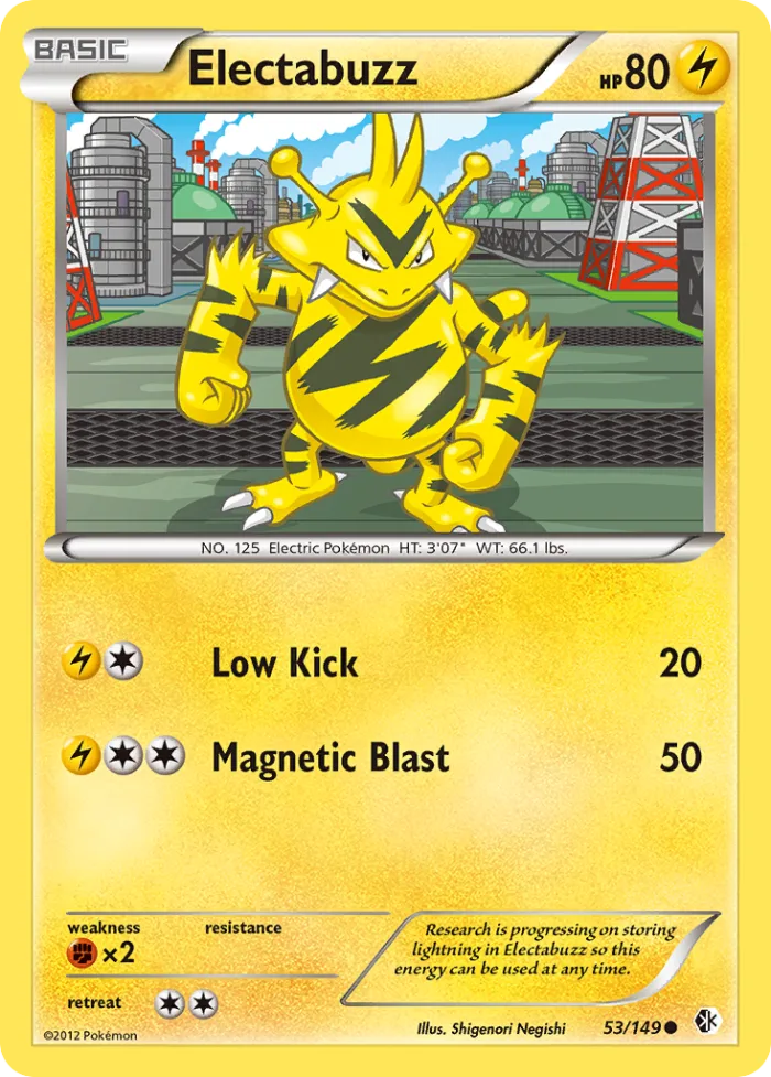 Electabuzz #53 Boundaries Crossed Pokemon card