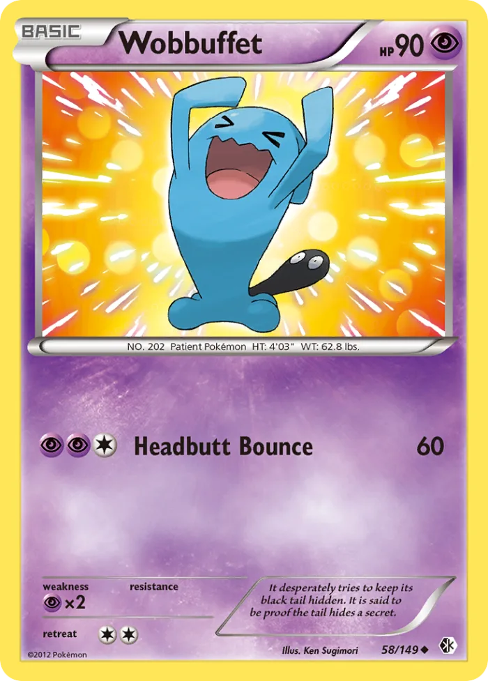 Wobbuffet #58 Boundaries Crossed Pokemon card