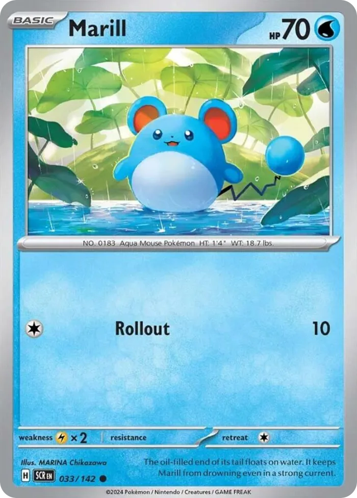 Marill #33 Stellar Crown Pokemon card