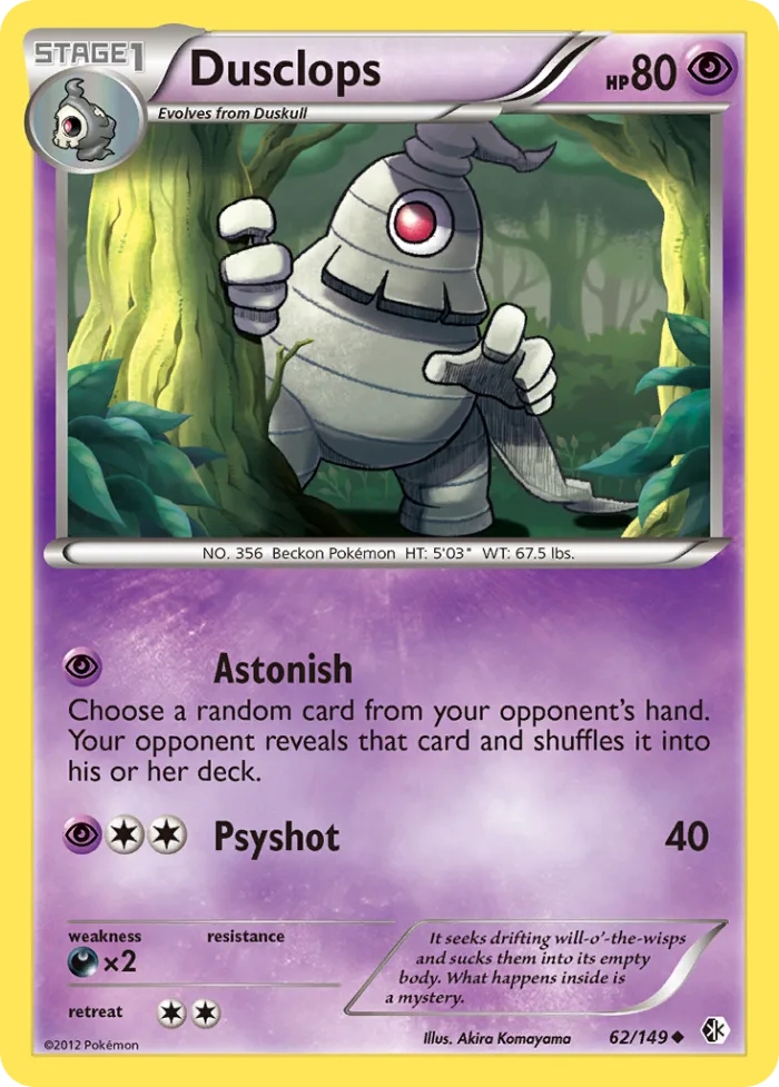 Dusclops #62 Boundaries Crossed Pokemon card