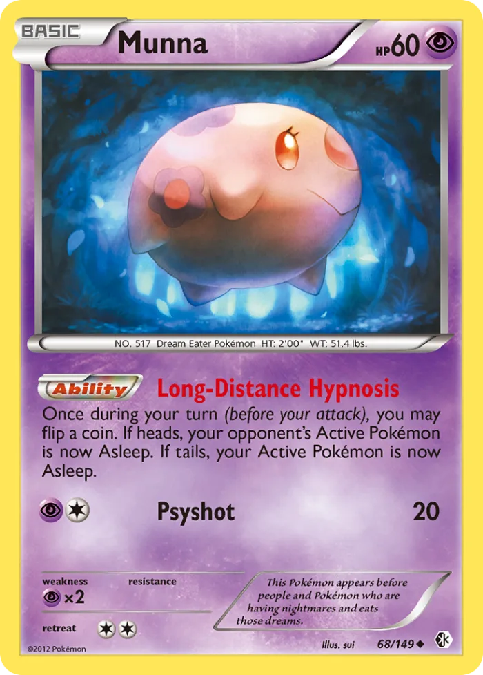 Munna #68 Boundaries Crossed Pokemon card